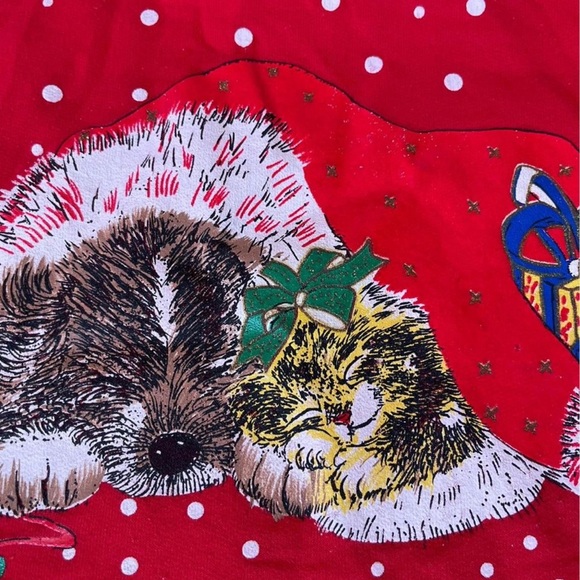 Vintage Christmas Shirt Christmas Sweatshirt 80s 90s Medium Large - Picture 2 of 7